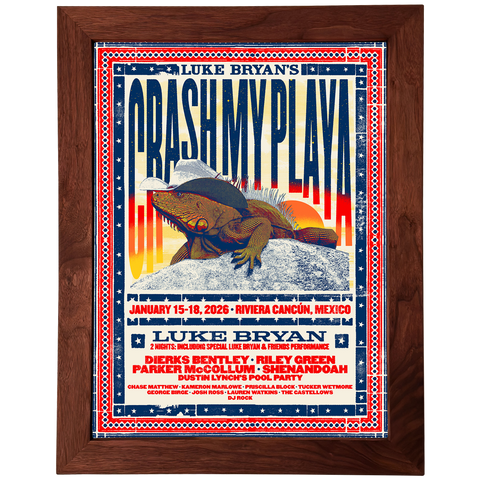Framed Crash My Playa 2026 Lineup Main Edition Poster