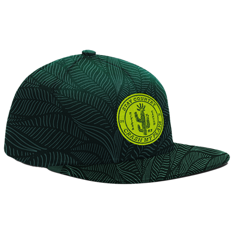 Jungle Green Leaf Flat Bill