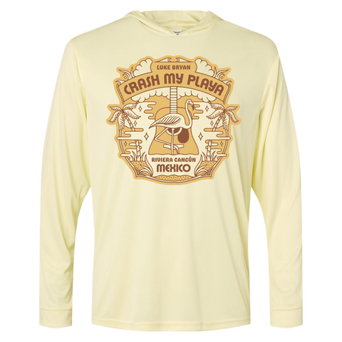 Flamingo Long Sleeve Hooded Sun Shirt